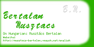 bertalan musztacs business card